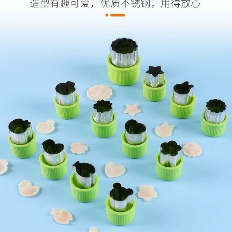 Cortador de Frutas Massas e Vegetais 9 Peças Formatos Divertidos em Oferta na Shopee