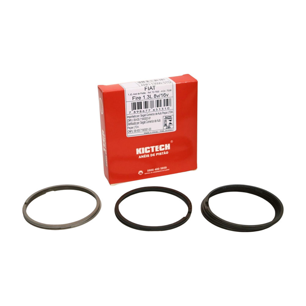 Jogo Anéis Fiat Palio Siena Fiasa STD 1.0 1.5 97 98 99 2000 2001 KicTech em Oferta na Shopee