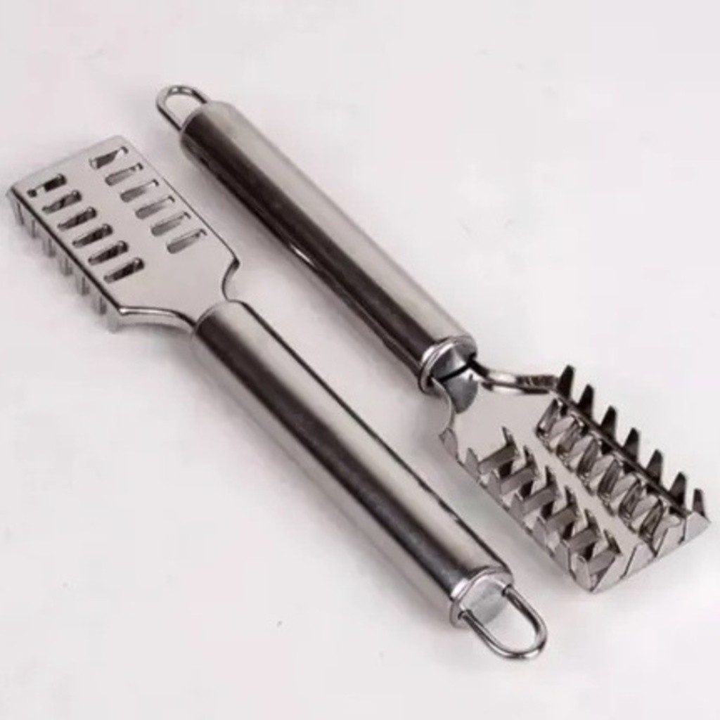 OFERTA Limpador Inox Para Escamas 19x3x1cm Remove Escamas do Peixe Clink