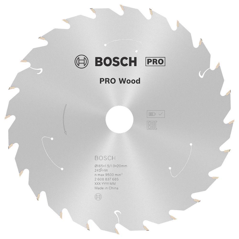 Disco de Corte STD For Wood 165 x 20 MM 24 Dentes BOSCH