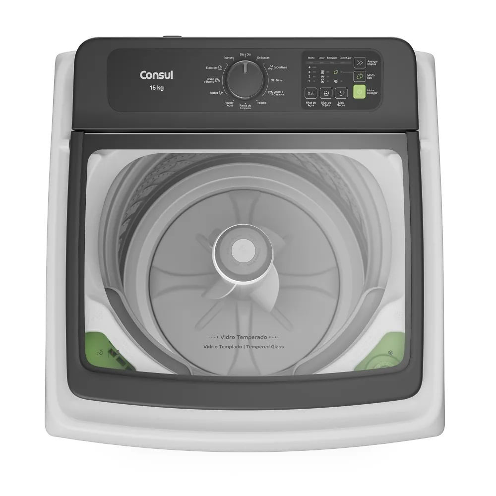 Detalhes do Máquina de Lavar Consul 15Kg com Modo Eco Branca CWN15ABANA – 127 Volts