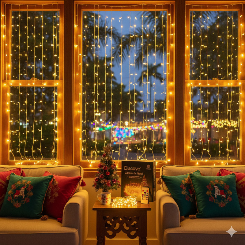 Cortina de Natal Enfeite: Onde Comprar | BuscaProdutos