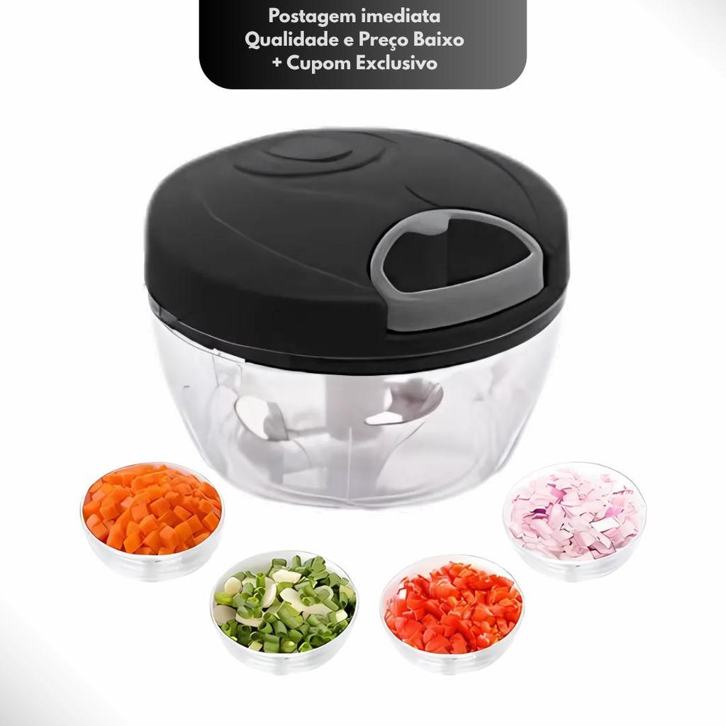 Processador Semiautomático Preto 170ml Compacto Versátil e Fácil de Limpar Triturador Originalline
