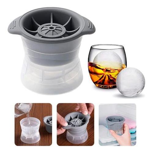 Forma de Gelo Esfera 3D Grande – Silicone Redonda para Bar, Whisky, Drinks & Freezer