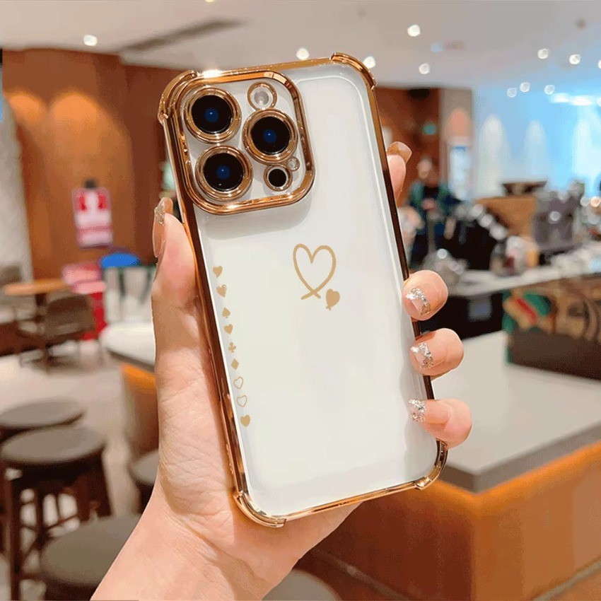 Capa De Telefone Coração Dourado Para Realme Note 70 70T 60 50 C71 C75 C75X C63 C61 C55 C53 C51 C30 C30S 6i 5i 5 Galvani em Oferta na Shopee