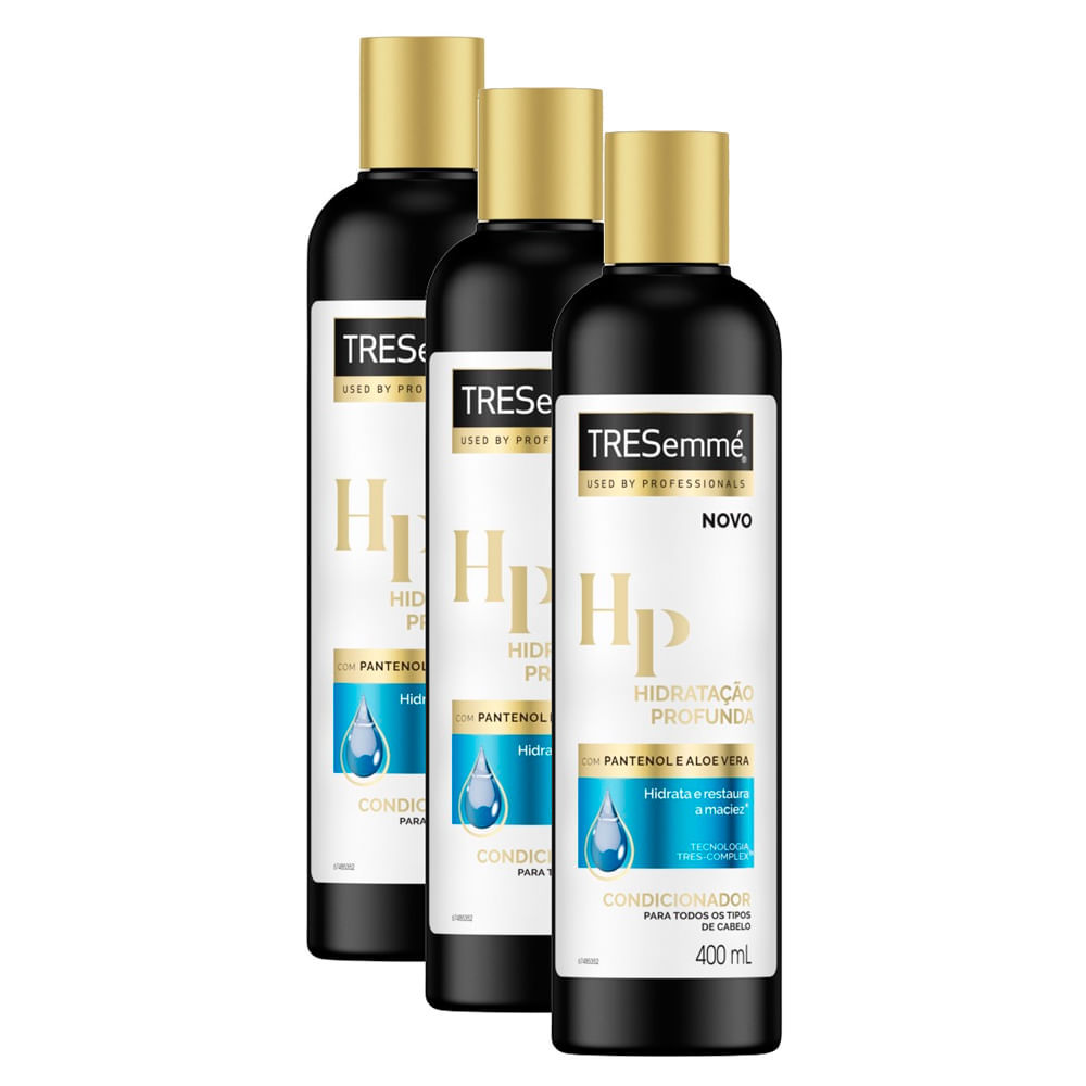 Kit 3 Condicionador TRESemmé  Hidratação  Profunda  400ml