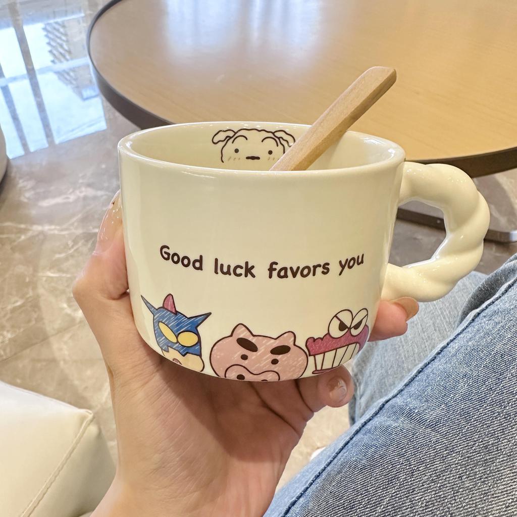 Copo de água de cerâmica bonito Graffiti feminino dos desenhos animados aveia raro copo de café de alto valor café da ma