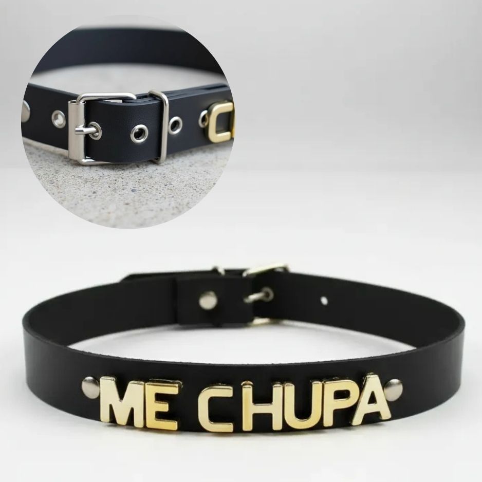 Coleira Ajustável Personalizadas Sado Fetiche em Oferta na Shopee