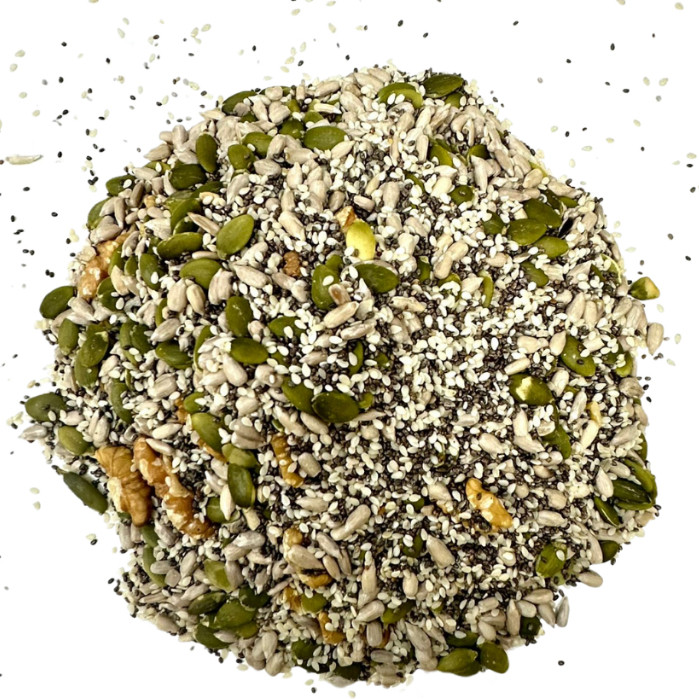 Mix de Sementes - Abóbora, Girassol, Chia e Gergelim e Linhaça (Completo) 1 kg/500 g/250 g