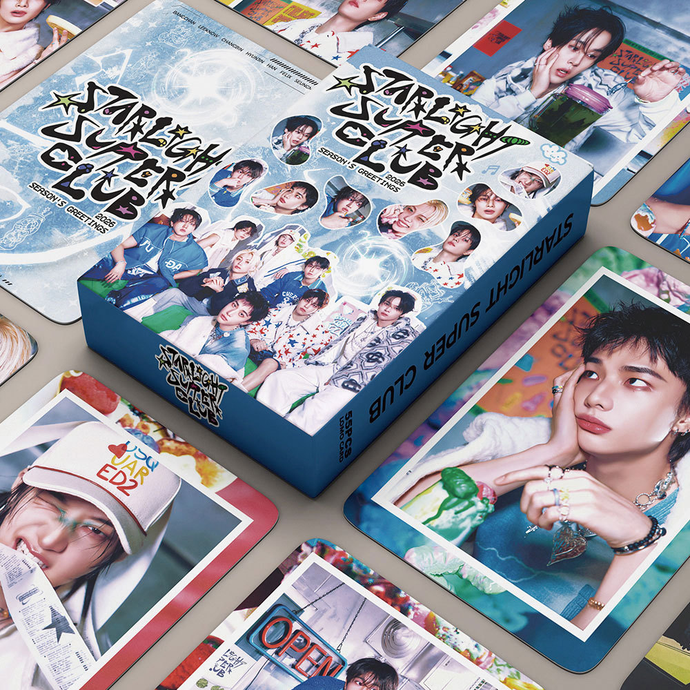 55pcs/box Straykids Photocards 2026 Starlight Super Club KPOP LOMO Cartão