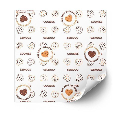 Papel Manteiga COOKIES 15x15cm  UNID em Oferta na Shopee