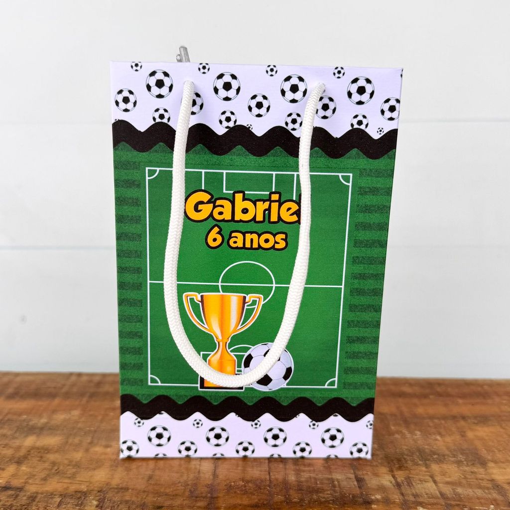 Sacolinha Personalizada Futebol | Pegue e Monte | Lembrancinhas | Festa | Aniversário