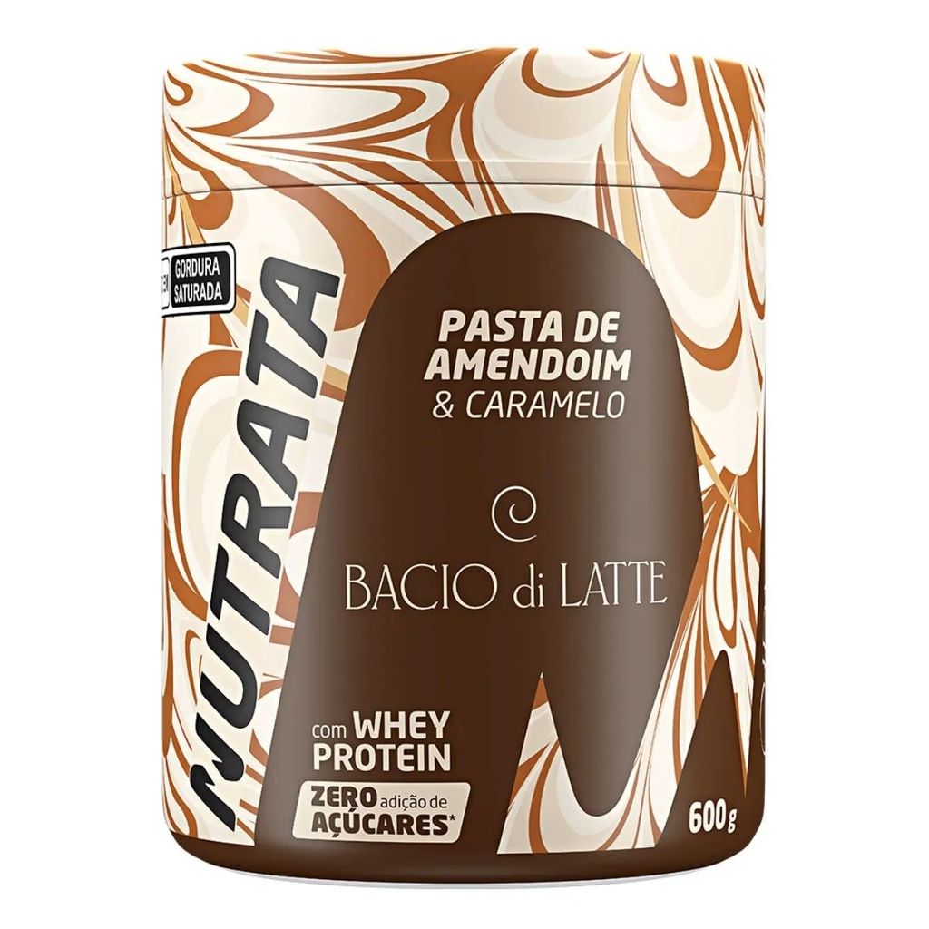 Pasta Proteica Pote 600g Sabor Bacio Di Latte Caramelo Salgado Nutrata em Oferta na Shopee