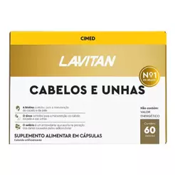 Lavitan Cabelos E Unhas Com 60 Cápsulas Suplemento