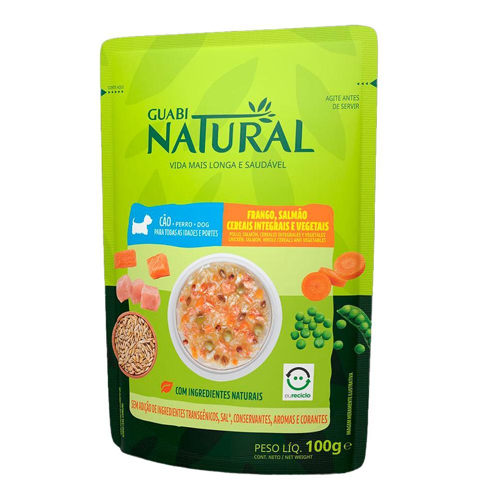 Sachê Guabi Natural Cães Frango, Salmão, Cereais e Vegetais 100g em Oferta na Shopee