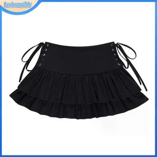 Streetwear Saia Gótica Feminina Harajuku Mini Punk Club Wear