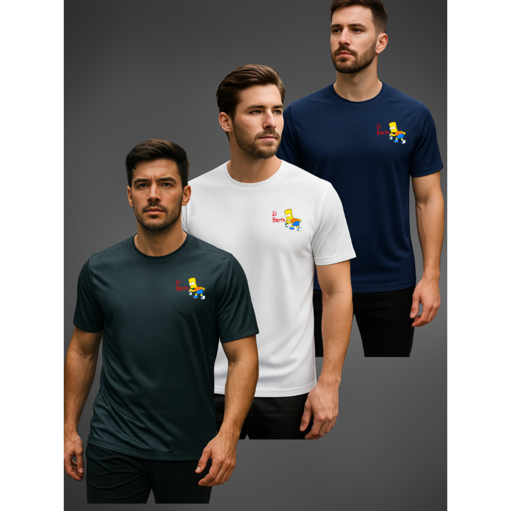Kit 3 camisas dry fit Bart ultra fit