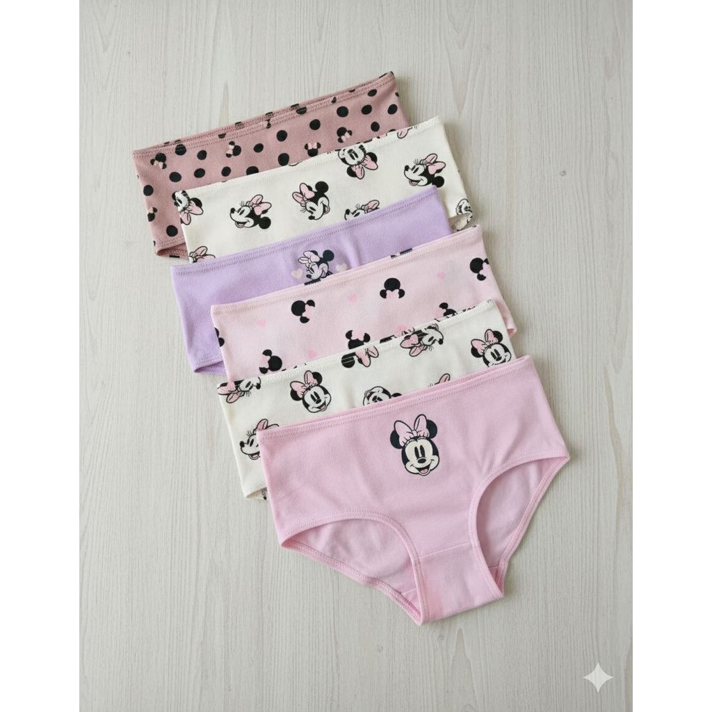 KIT 6 CALCINHAS CARTER'S MINNIE 2/3 a 14 anos