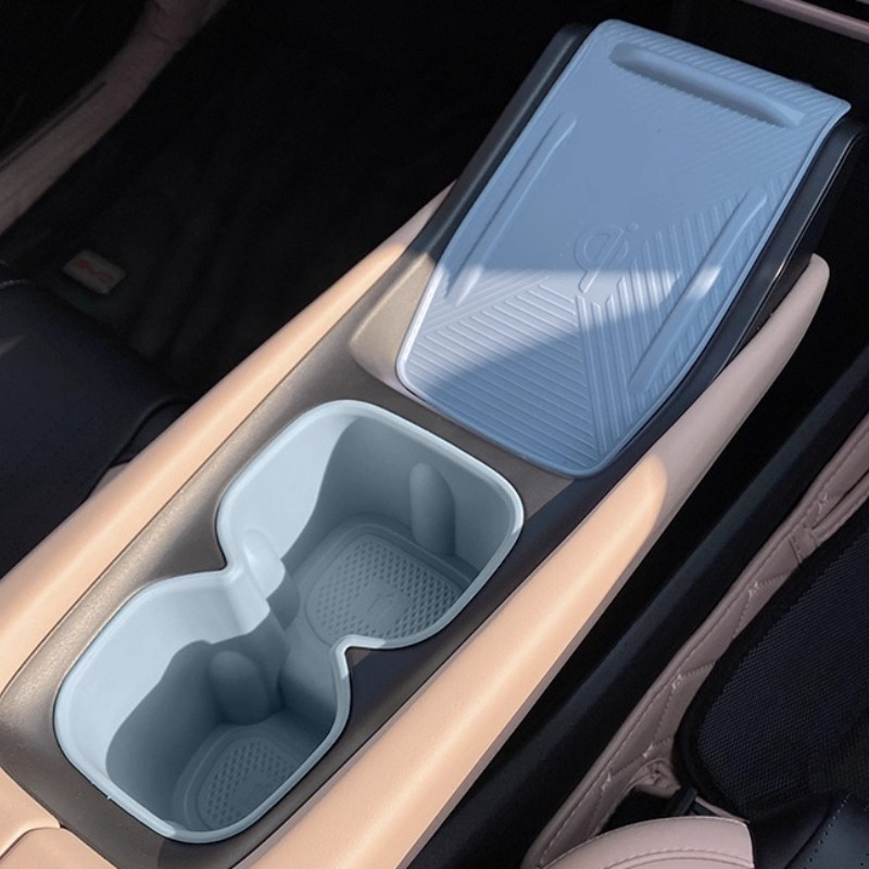 Para BYD Dolphin Mini Controle central De Carregamento Sem Fio Almofada silicone interior Copo Água slot Caixa Armazena