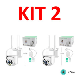 Câmeras de Segurança Wi-Fi 2.4G Inteligente ICSEE com Visão Noturna - Kit 2 alex