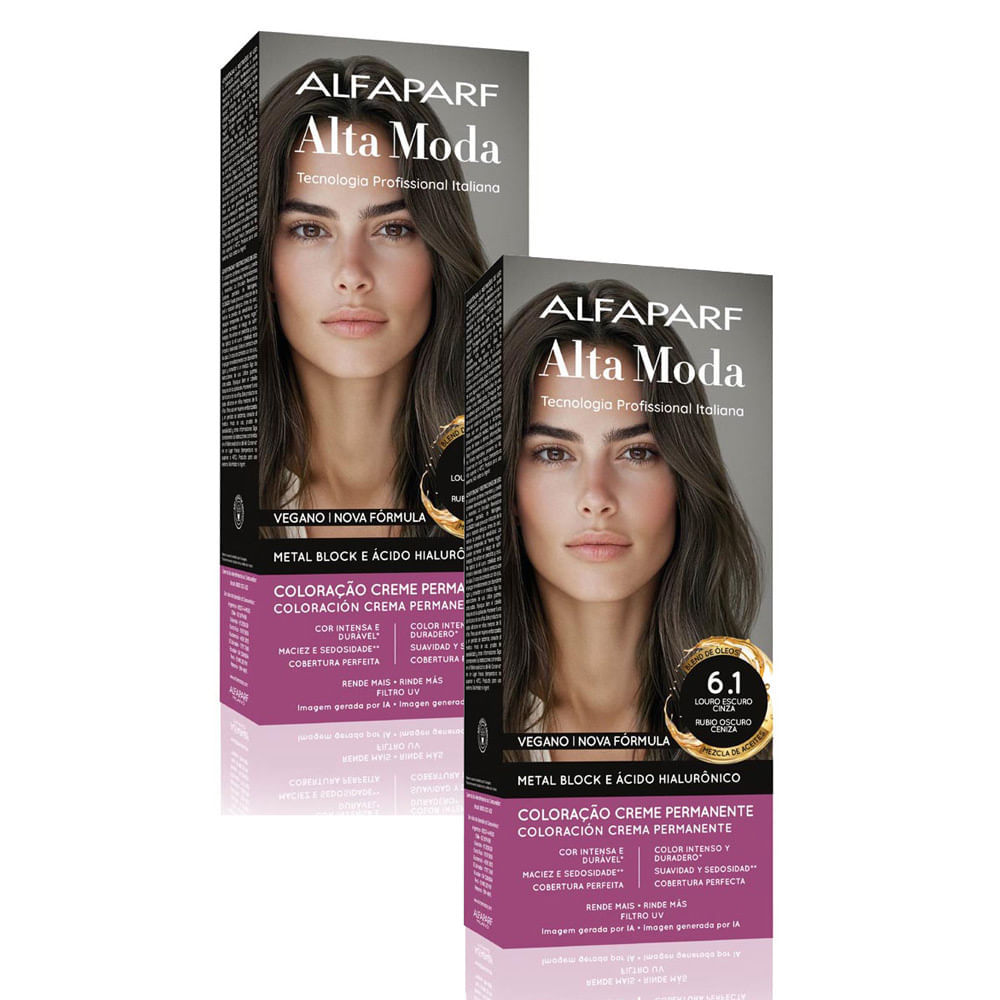 Kit 2 Tintura Creme Altamoda Alfaparf Mate 6.1 Kit em Oferta na Shopee