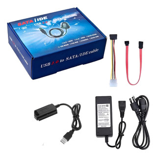 Adaptador Conversor Usb 2.0 Ide Sata I E Sata Ii Com Fonte