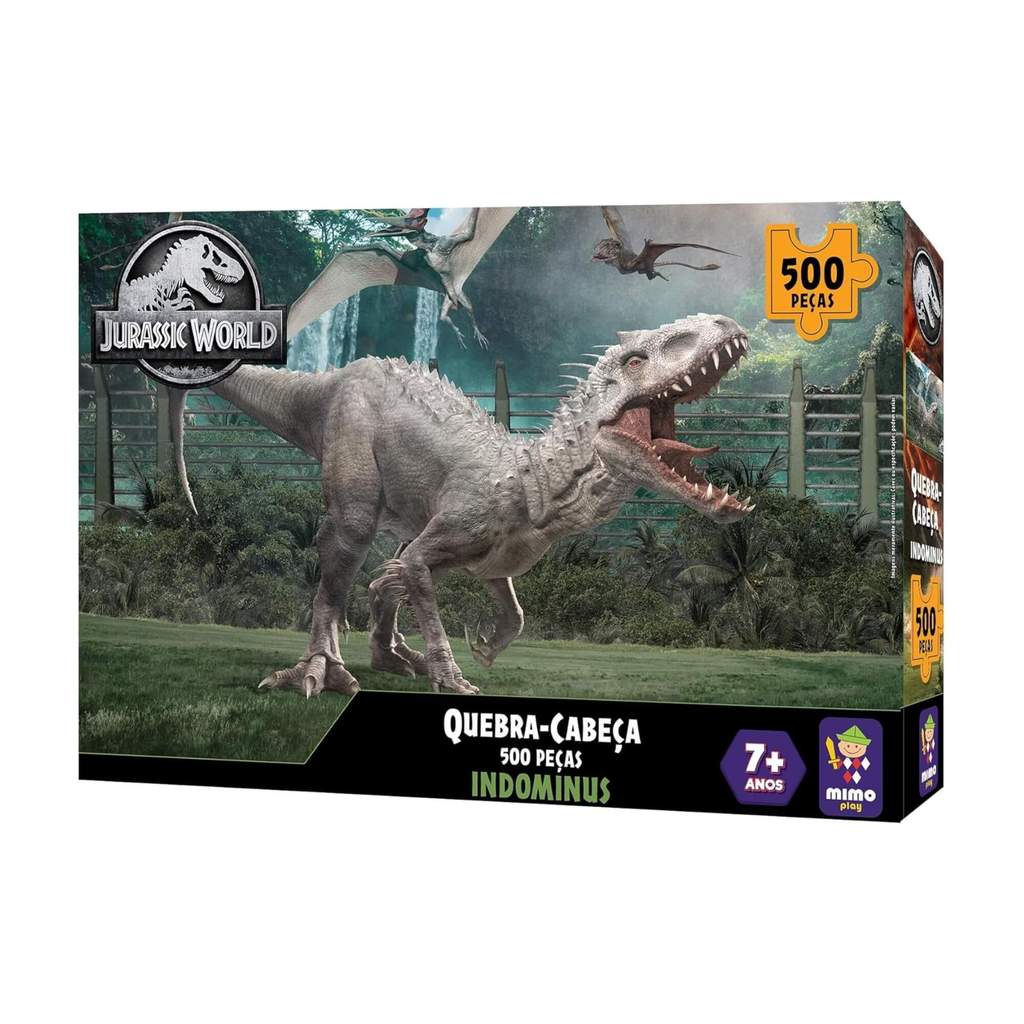Quebra-cabeça 500 peças Indominus Rex Jurassic World Mimo Toys - 2113 em Oferta na Shopee