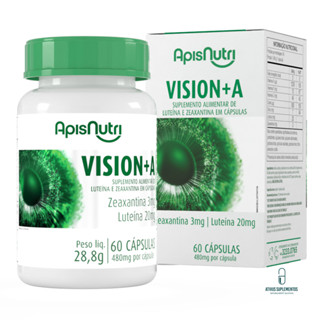 Vision +A Luteína e Zeaxantina 480mg 60 cápsulas APISNUTRI em Oferta na Shopee