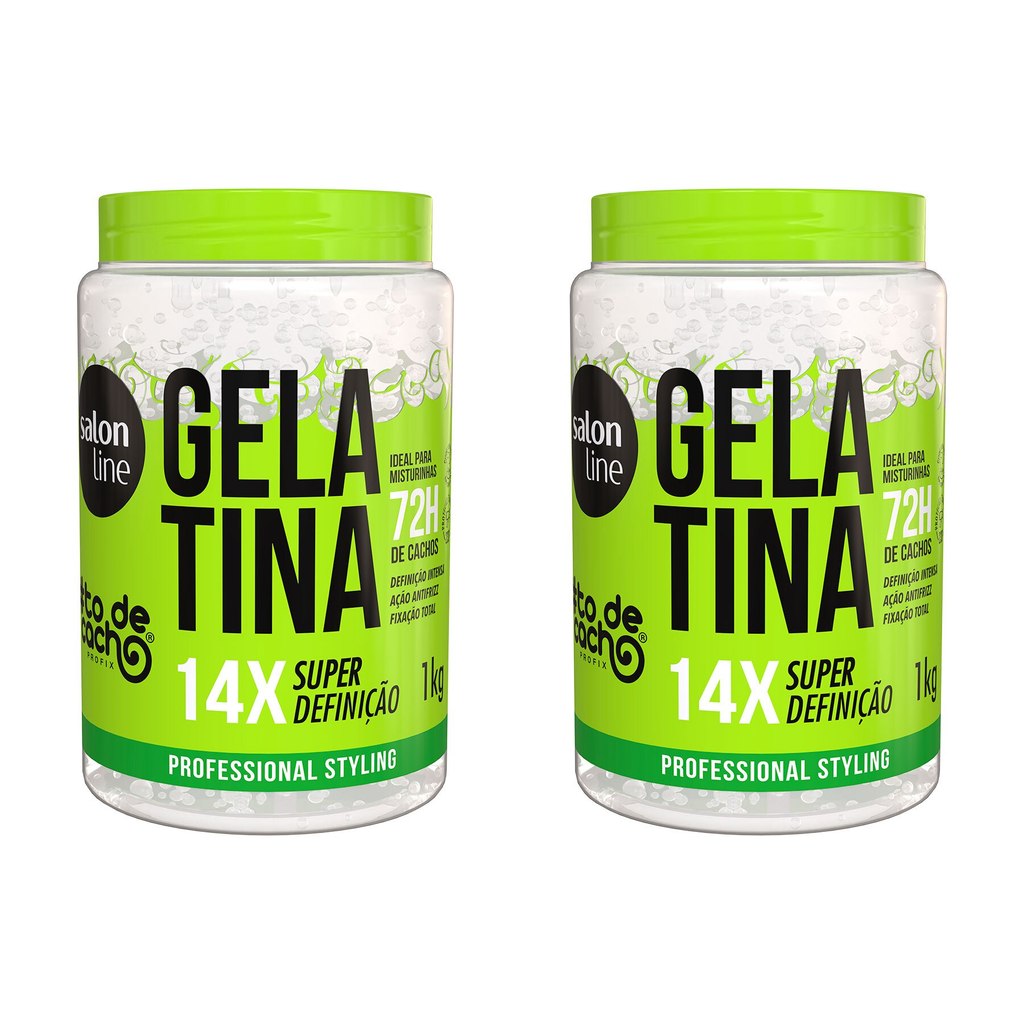 Kit com 2 Gelatinas #todecacho Super Definição Salon Line 1kg em Oferta na Shopee