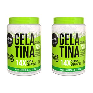 Kit com 2 Gelatinas #todecacho Super Definição Salon Line 1kg em Oferta na Shopee