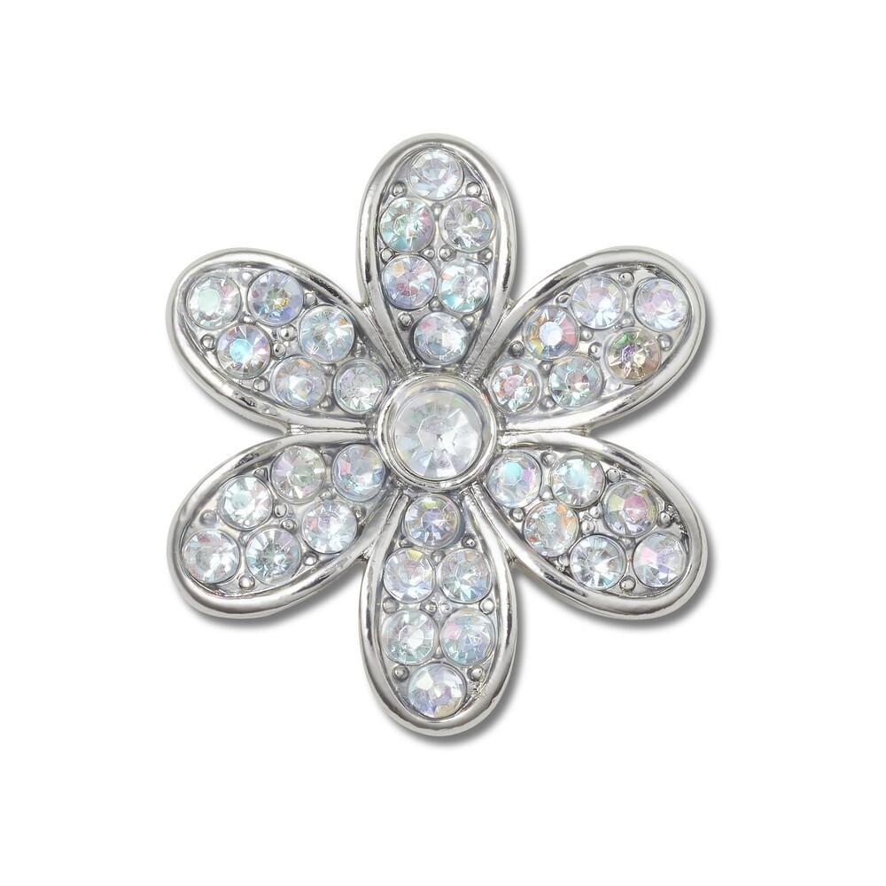 Jibbitz™ Margarida Prata com Pedrinhas Único em Oferta na Shopee