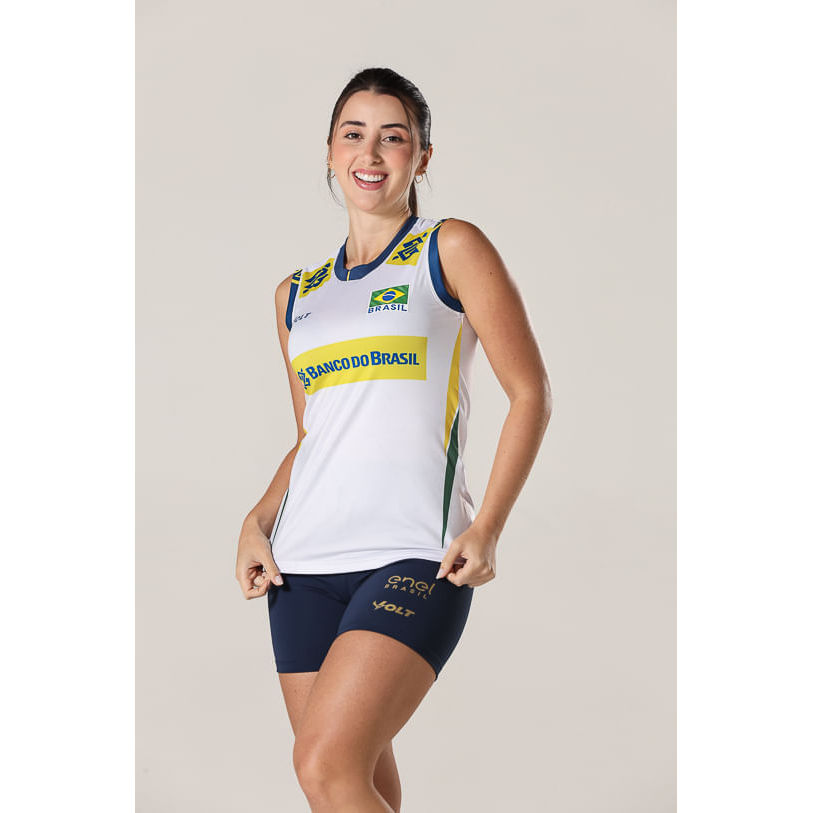 Detalhes do Regata Jogo 3 Vôlei Brasil Oficial Feminina Volt