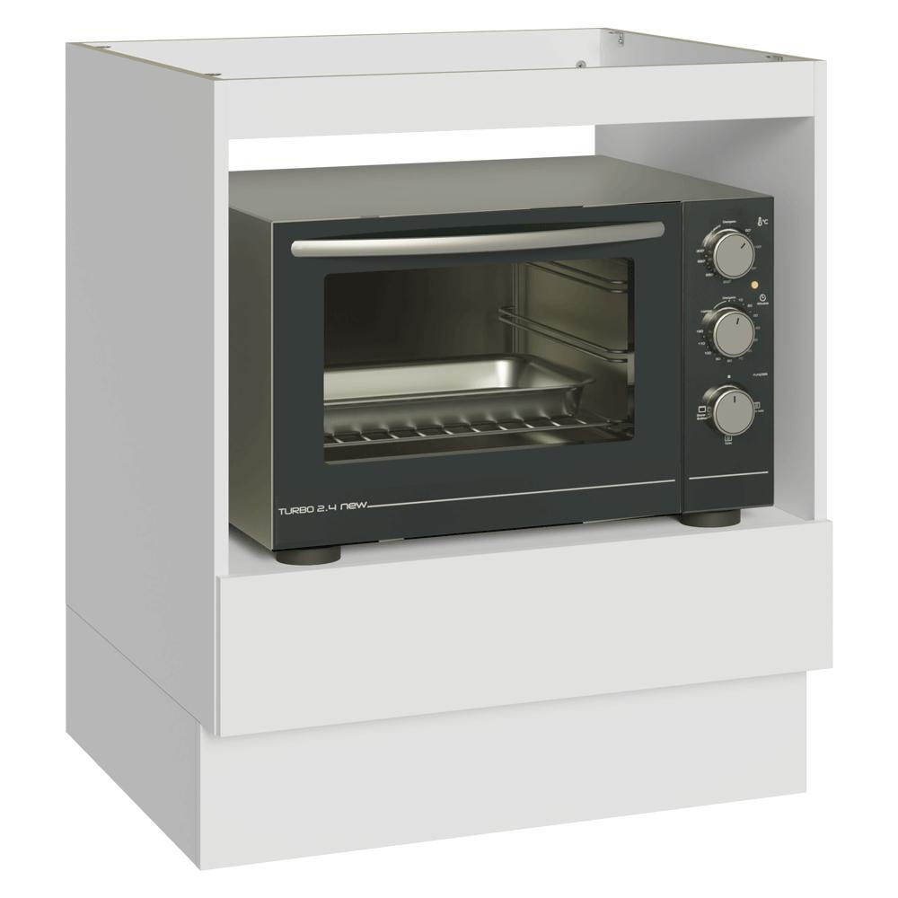Balcão para Forno/Micro-ondas 70 cm 1 Gaveta (Sem Tampo) Branco Madesa em Oferta na Shopee