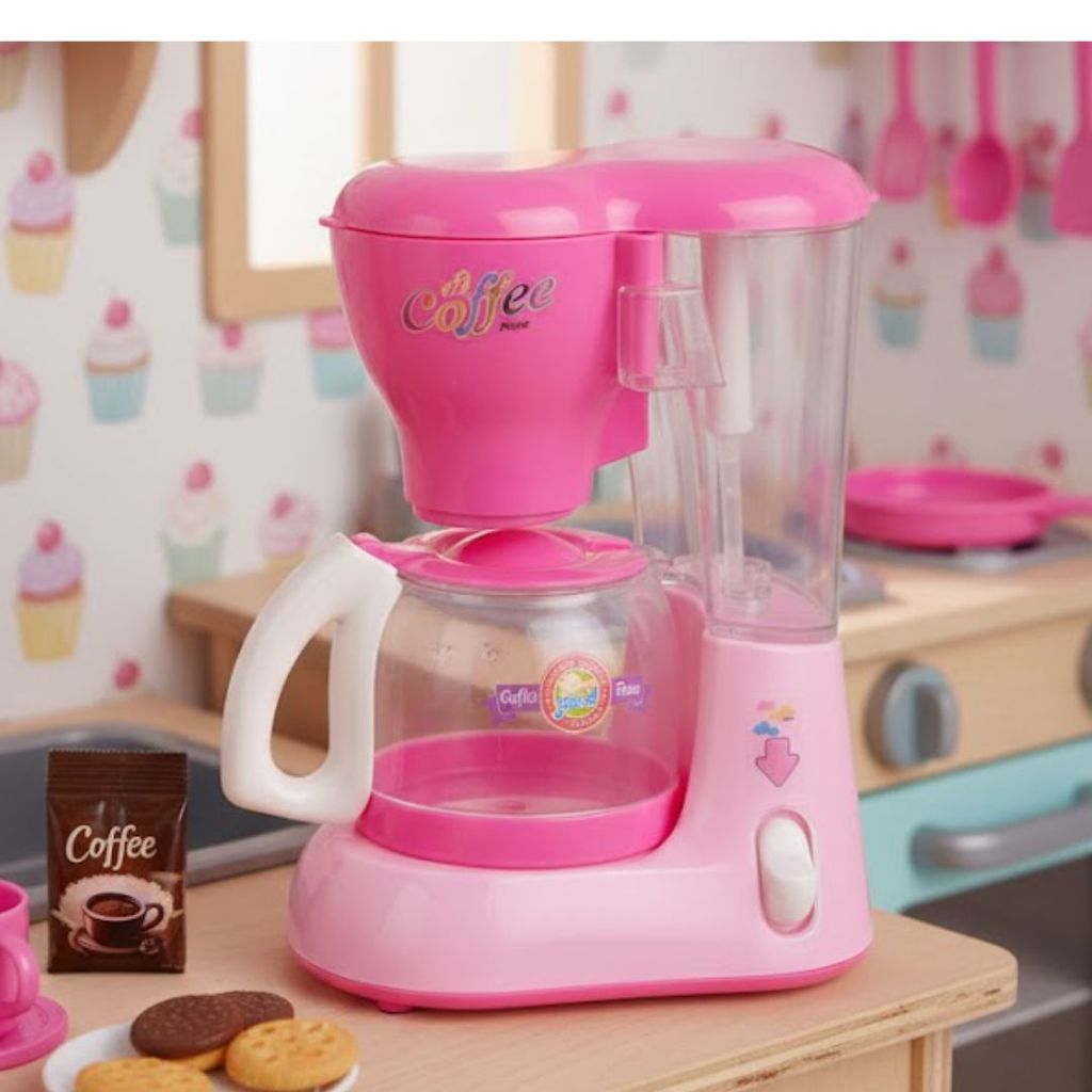 Mini Cafeteira Brinquedo  Passa Agua Luz E Som em Oferta na Shopee