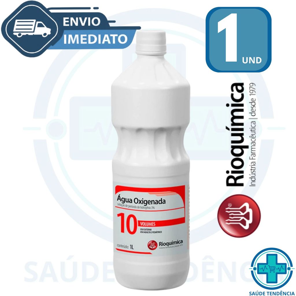Água Oxigenada 10 Volumes de 1 Litro Rioquímica em Oferta na Shopee