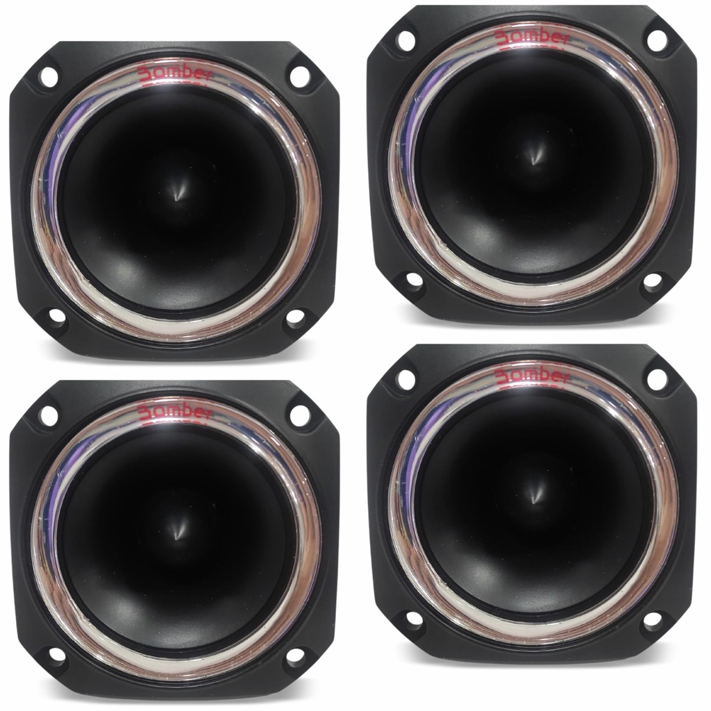 Kit 4 Alto Falantes Compacto Tweeters Bomber PST 001 150 Watts RMS 8 Ohms em Oferta na Shopee
