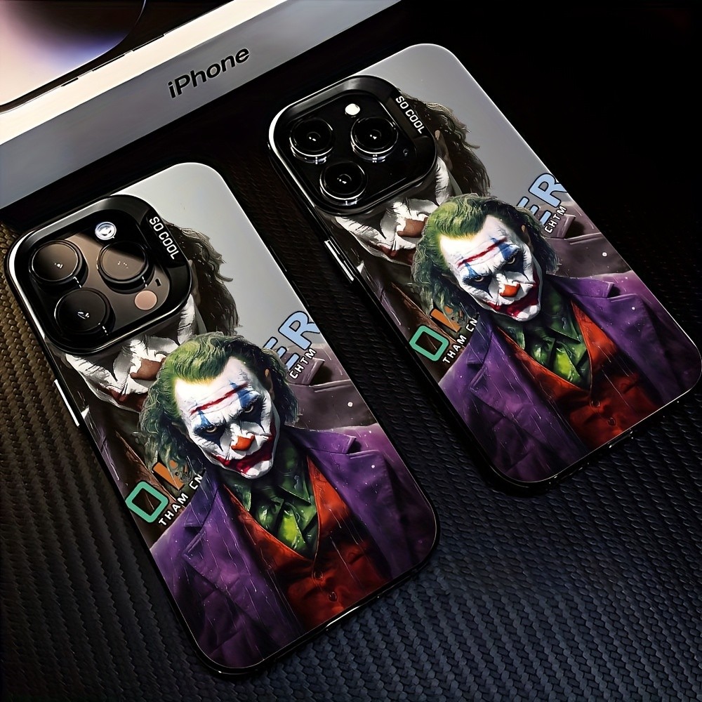 Anti-impacto silicone Capinha capa Fosco palhaço de horror para IPhone XR 11 12 13 14 15 16 17 PRO MAX 14 15 16 PLUS em Oferta na Shopee