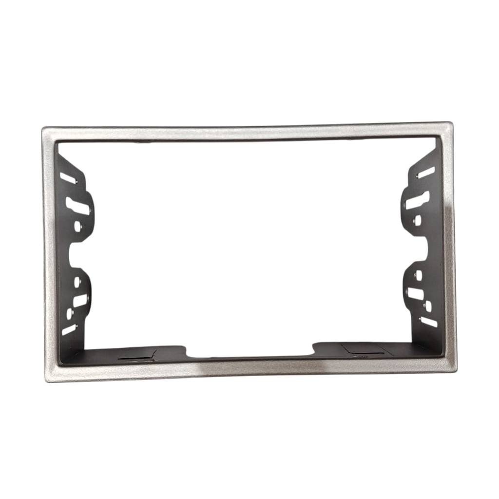 Moldura 7 Polegadas Prata Citroen C3 2000 A 2011 Peugeot 307 2002 A 2012 2Din Resistente