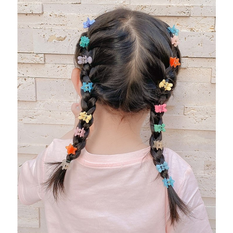 ANA1108 KIT 50 pcs Candy Color Mini Small Grab Clip Children's Hair Accessories Hair Claw Cute Girl Princess Hair Clip em Oferta na Shopee