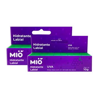 Kit 2 Hidratante Labial Mió Sabor Uva 10g em Oferta na Shopee