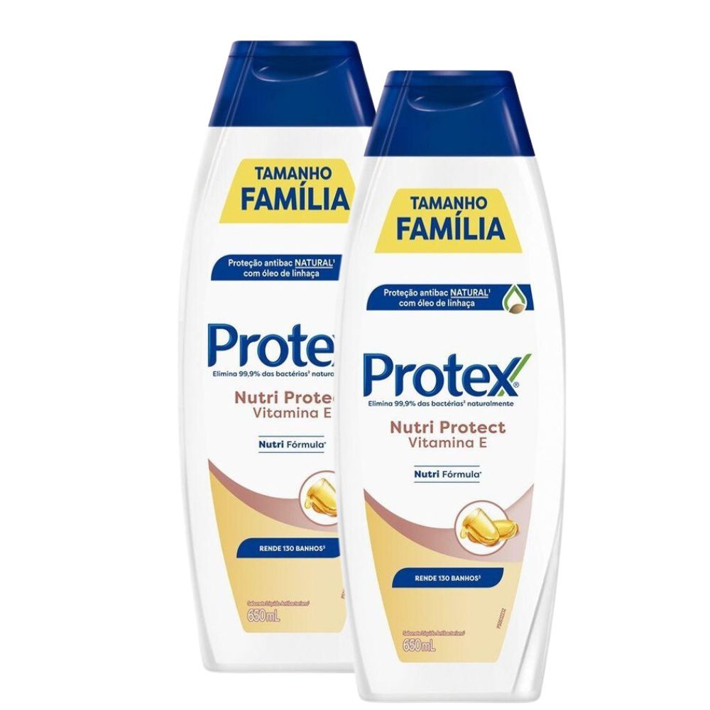 Kit 2 Sabonete Líquido Protex Nutri Protect Vitamina e 650ml em Oferta na Shopee