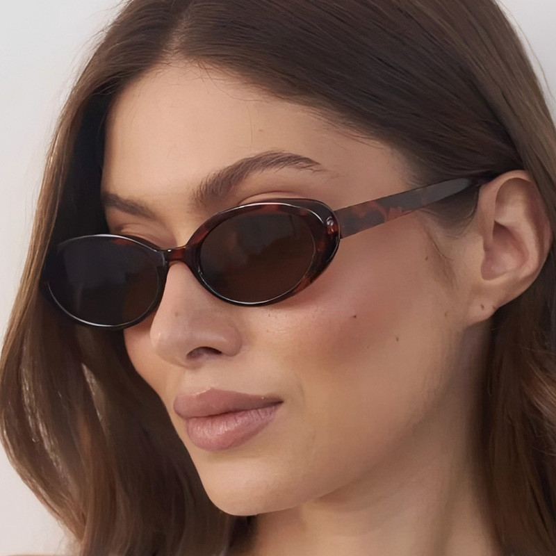 Óculos de Sol Vintage Oval Pequenos, Óculos de Sol de Moda, Óculos de Sol de Personalidade, Óculos de Sol para Exterior