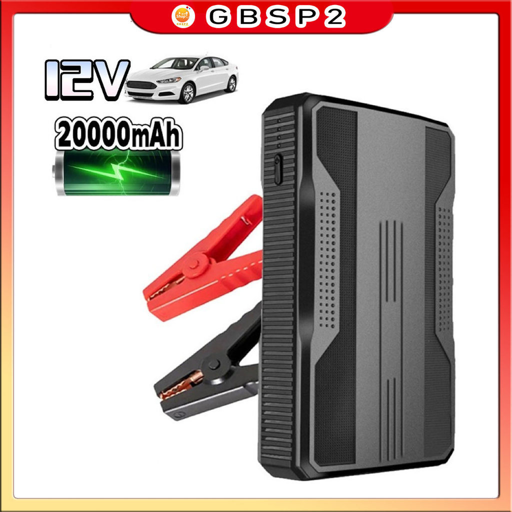 20000mAh Auxiliar De Partida Acionador Automotivo Portátil Emergência Carro  12V Com Garra Jacaré Carregador De Bateria