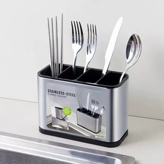 Porta Talheres de Aço Inox Organizador de Pia e Mesa Escorredor de Cozinha com Divisórias…