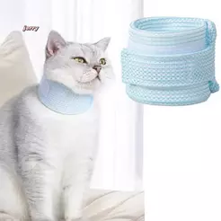 Anti-Risco Lamber Respirável E Ajustável Gato Pescoço Cinta Capa-Coleira Deliizabethan Para Recuperação Pós-Cirurgia M