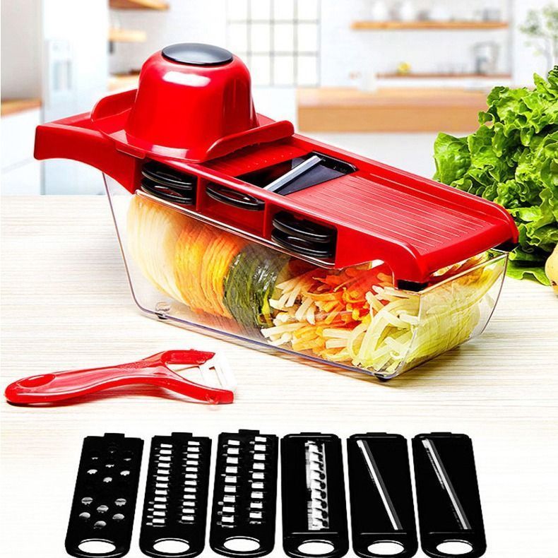 Ralador Fatiador Descascador Legumes Mandoline Multifuncional Aço Inox