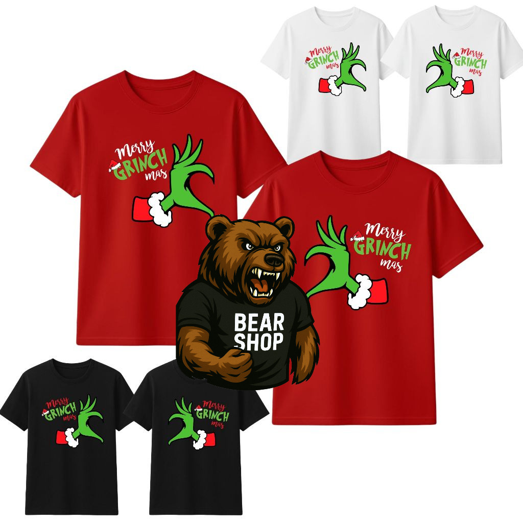  Kit 2 Camiseta para Casal 100% algodão Grinch para passar o natal feliz