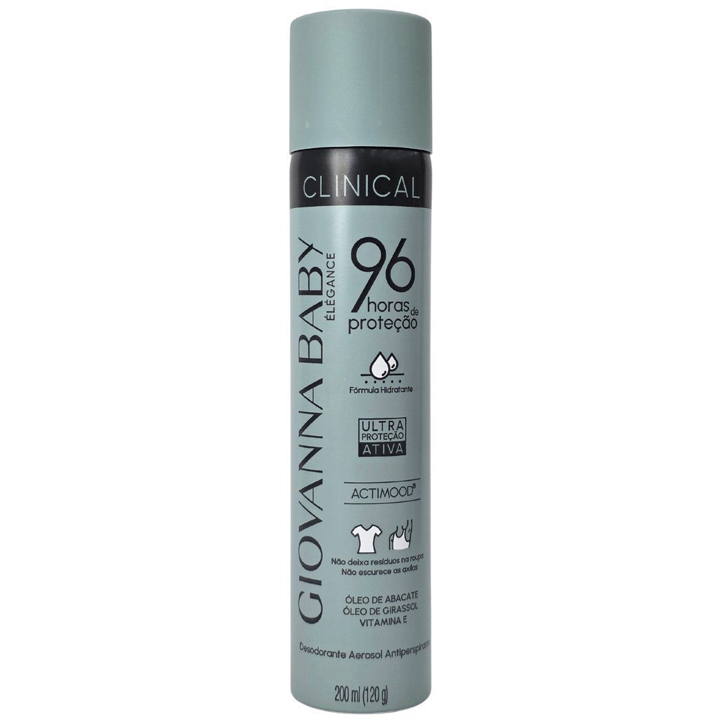 Desodorante Aerossol Élégance Clinical 96h Vegano Giovanna Baby 200ml / 120g