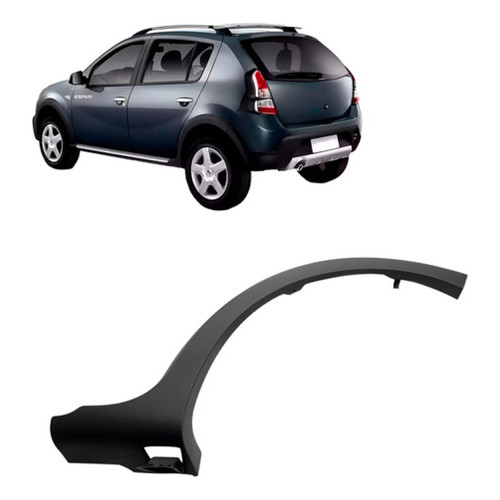 Alargador Vão Roda Traseiro Sandero Stepway 2012 2013 2014