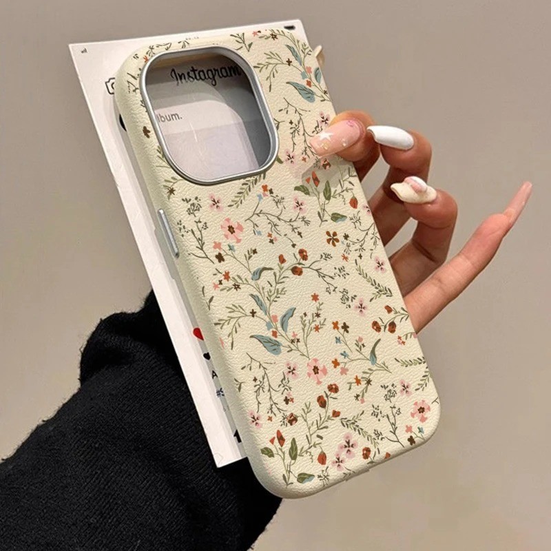 Ins Estampa Floral Capinha Coruro Para IPhone 13 11 12 16 15 14 17 Ar Normal Plus Pro Max Capa De Silicone Linda Flor em Oferta na Shopee